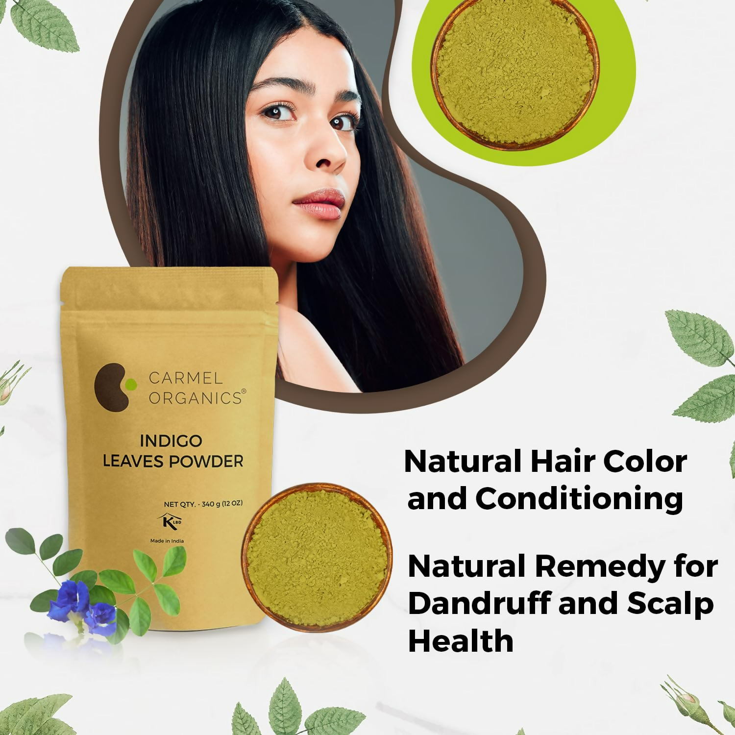 Carmel Organics Indigo Leaves Powder | Grocsy