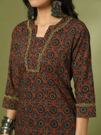 Myshka Women's Multi Printed Cotton Straight Party Kurta Set With Dupatta | Grocsy
