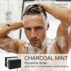 Merlion Naturals Charcoal & Mint Glycerine Soap | Grocsy