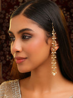 Ruby Raang Pearl And Stones Earrings | Grocsy