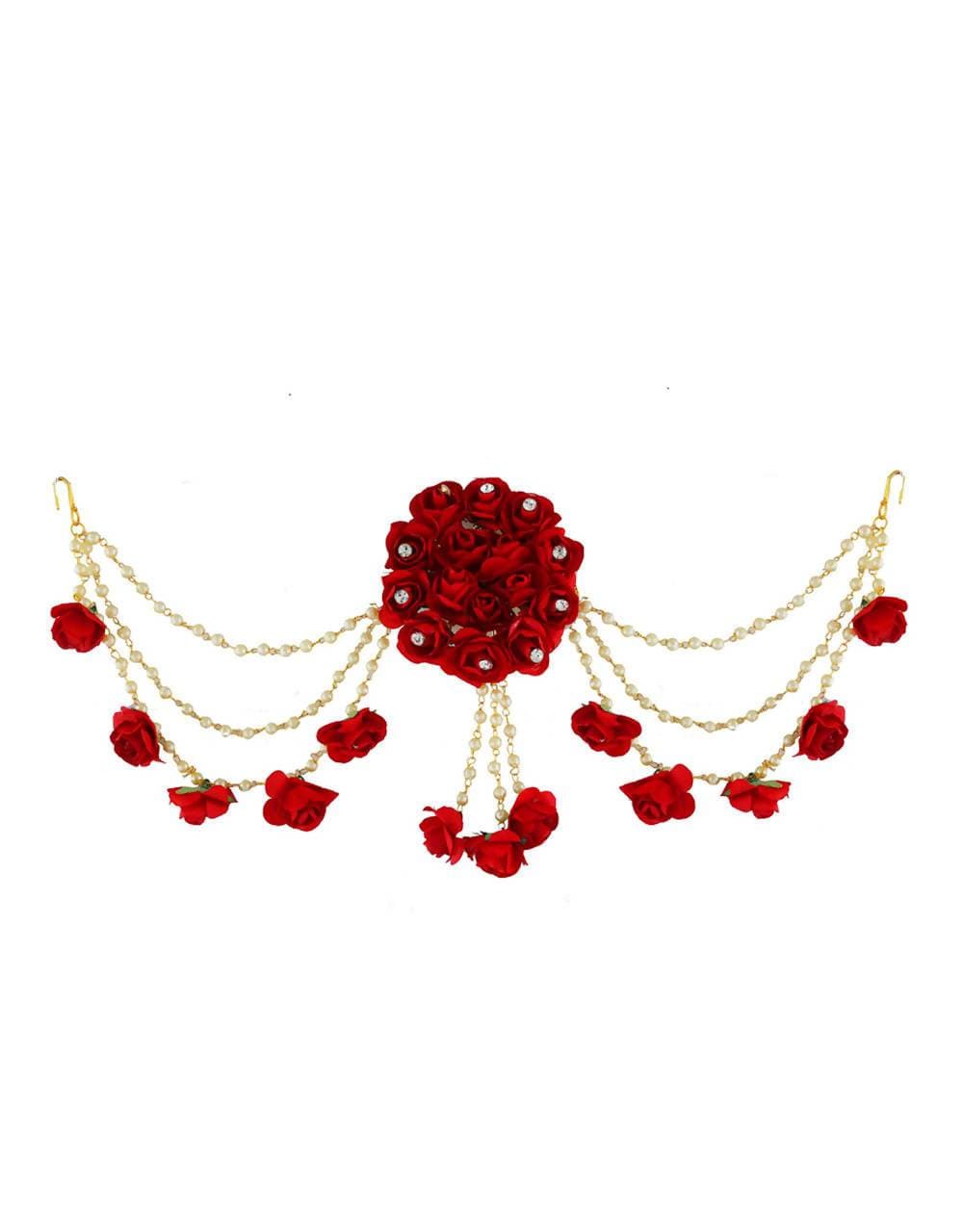 Red Flower Hair Brooch | Grocsy
