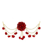 Red Flower Hair Brooch | Grocsy