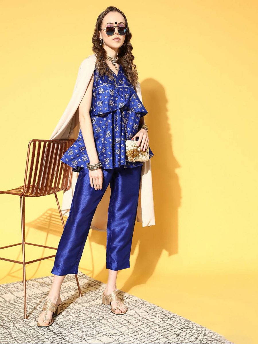Ahalyaa Poly Silk Swirling Volume Kurta Set | Grocsy