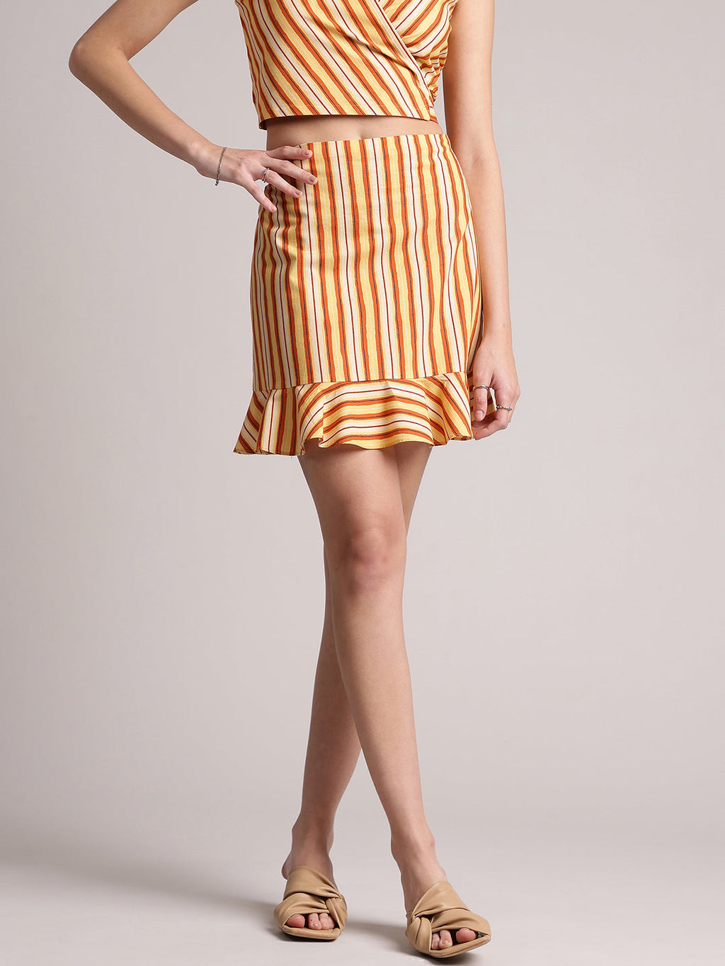 Zaccai Women's Multi Poplin Striped Co-Ords | Grocsy