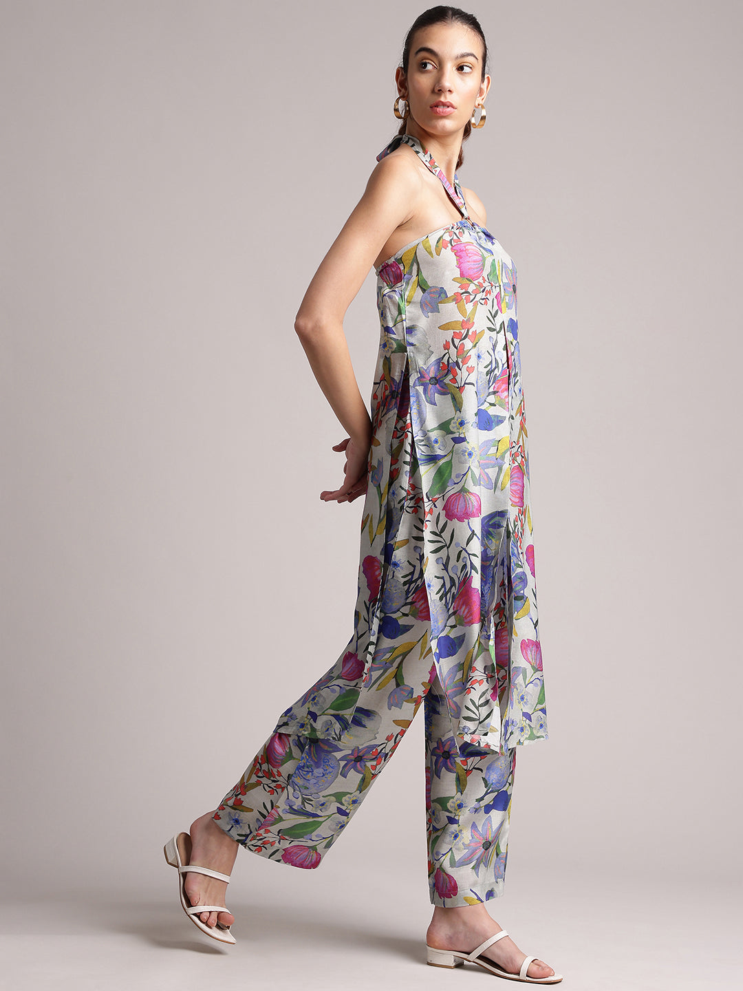 Zaccai Women's Multi Muslin Floral Co-Ords | Grocsy