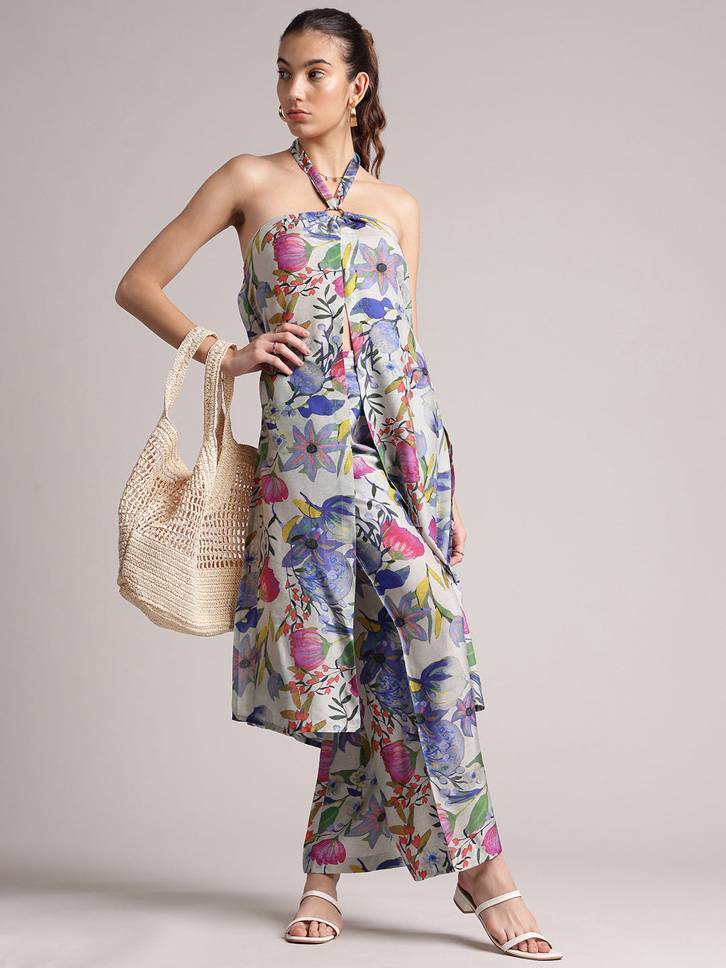 Zaccai Women's Multi Muslin Floral Co-Ords | Grocsy