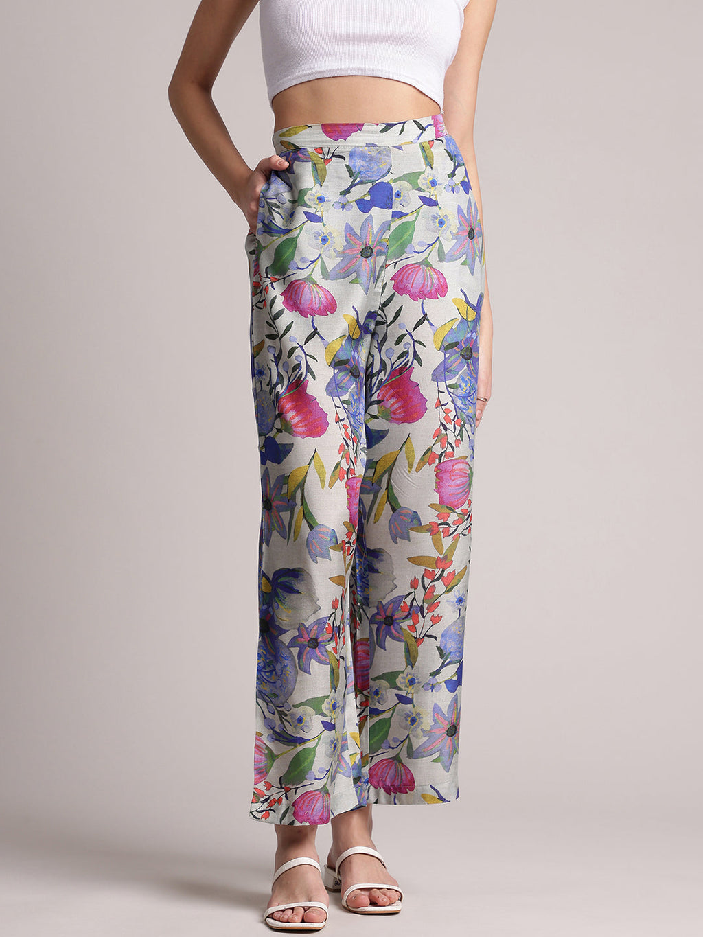 Zaccai Women's Multi Muslin Floral Co-Ords | Grocsy