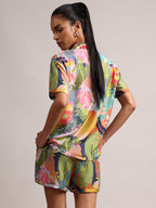 Zaccai Women's Multi Muslin Tropical Co-Ords | Grocsy