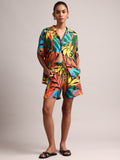 Zaccai Women's Multi Muslin Tropical Co-Ords | Grocsy