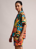 Zaccai Women's Multi Muslin Tropical Co-Ords | Grocsy