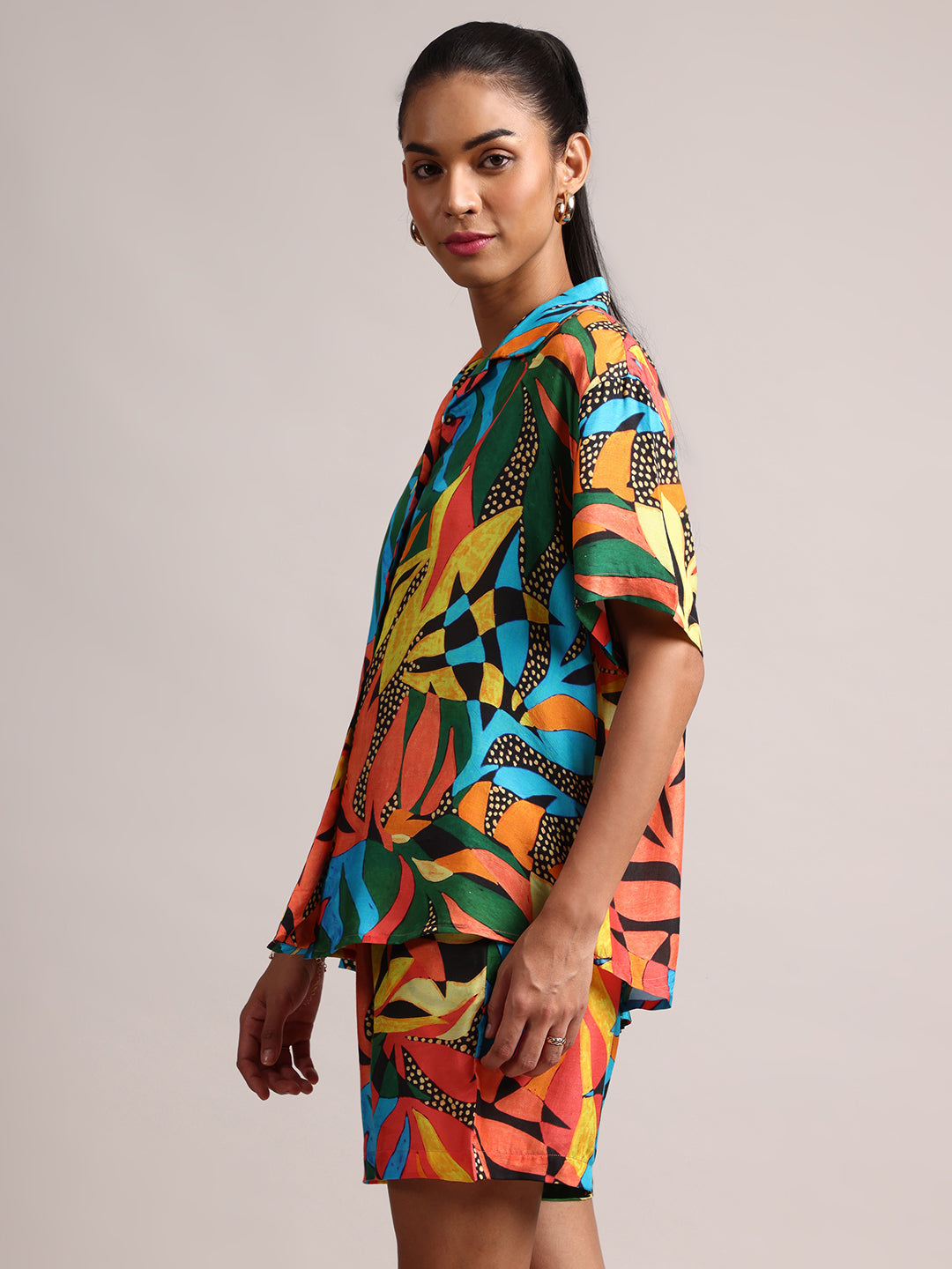 Zaccai Women's Multi Muslin Tropical Co-Ords | Grocsy