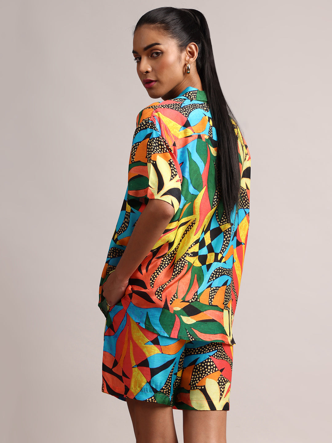 Zaccai Women's Multi Muslin Tropical Co-Ords | Grocsy