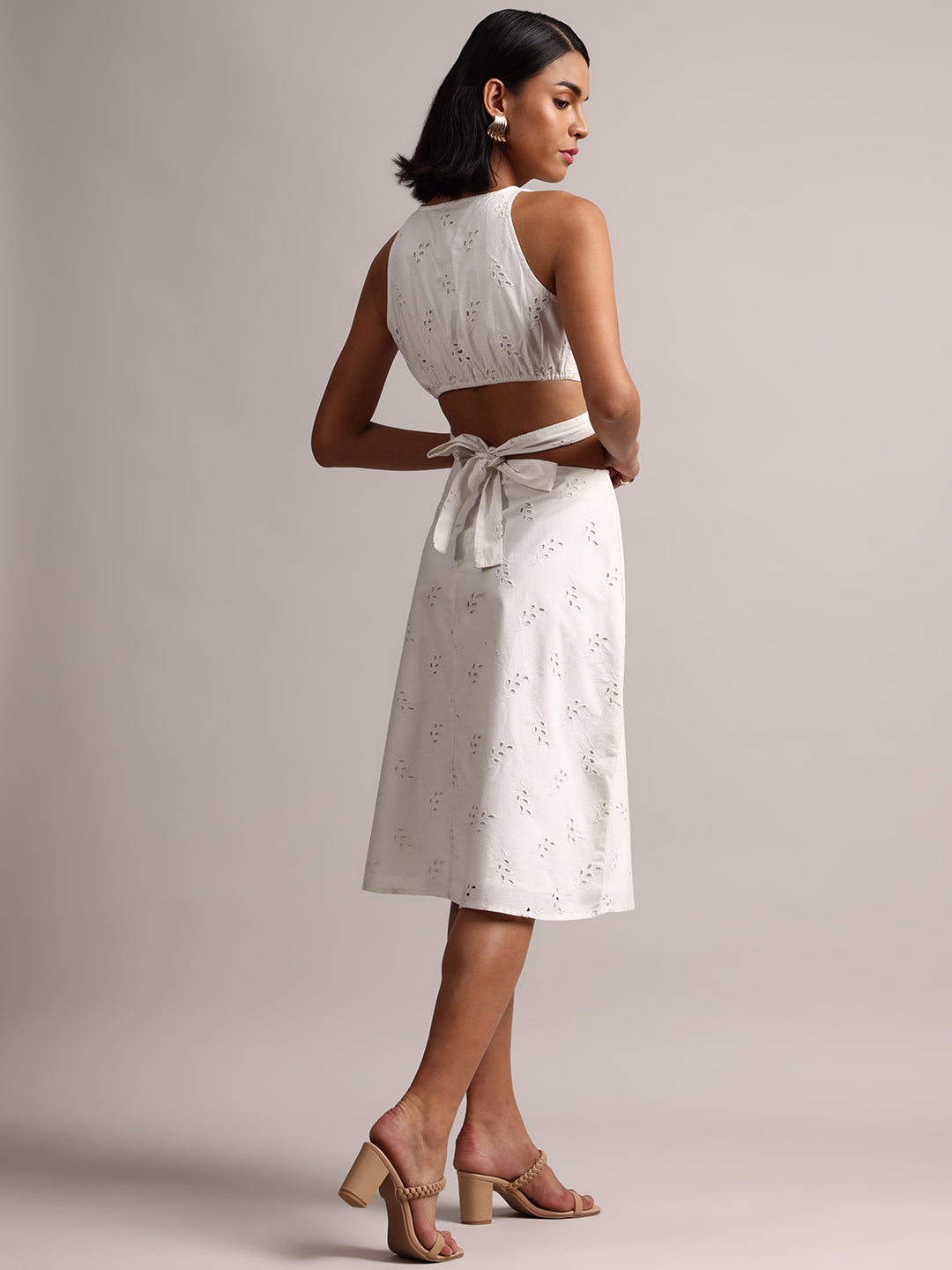 Zaccai Women's White Cambric Schiffli Co-Ords | Grocsy