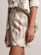 Zaccai Women's Yellow Linen Floral Co-Ords | Grocsy