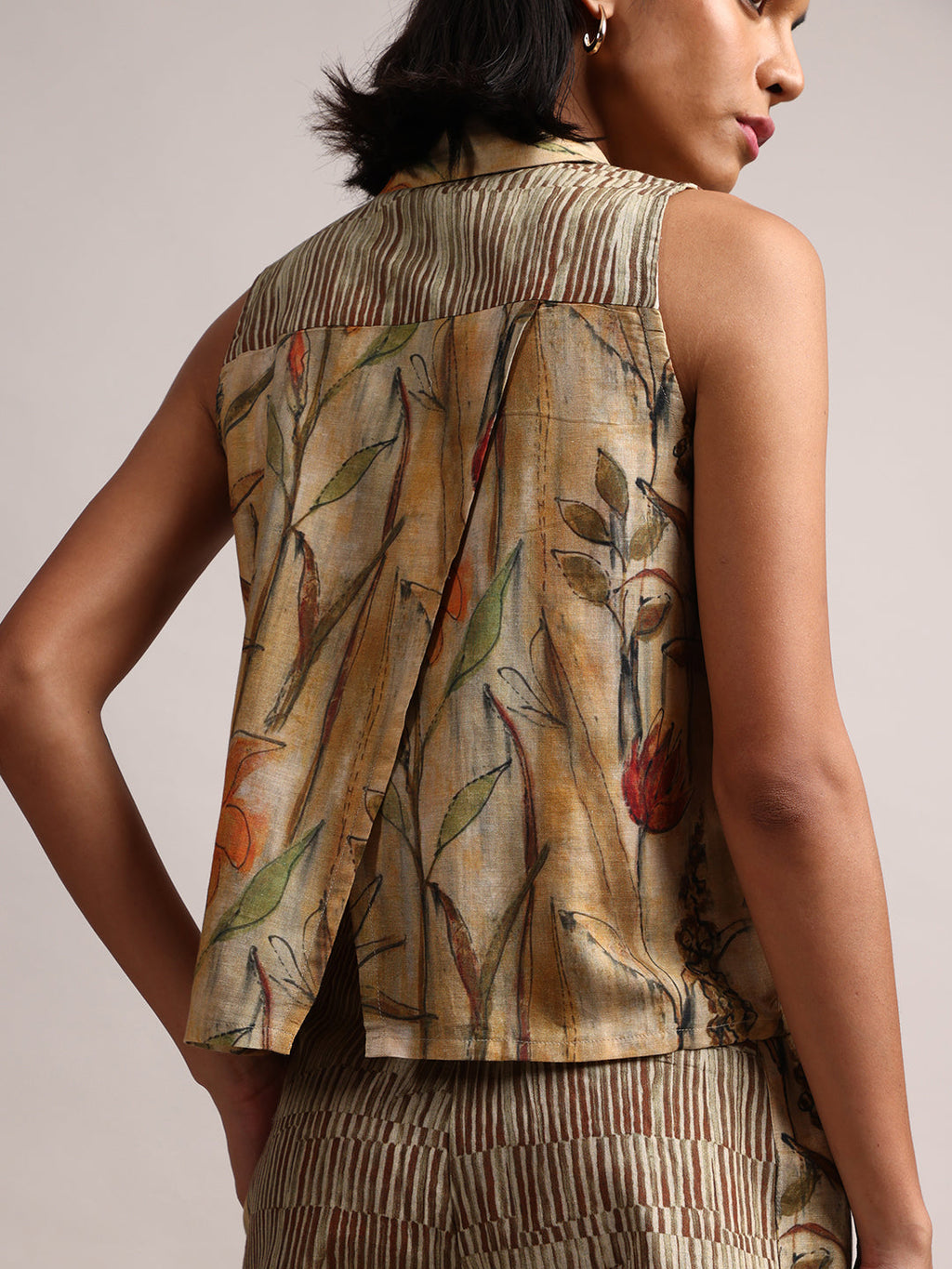 Zaccai Women's Yellow Linen Floral Co-Ords | Grocsy
