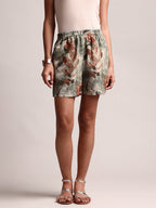 Zaccai Women's Grey Cotton Linen Floral Co-Ords | Grocsy