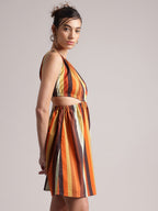 Zaccai Women's Multi Poplin Striped Dress | Grocsy
