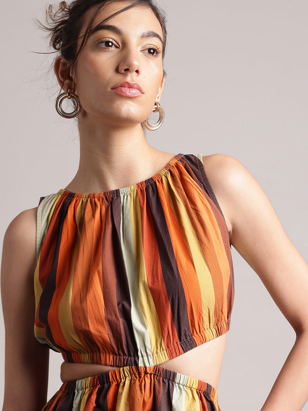 Zaccai Women's Multi Poplin Striped Dress | Grocsy