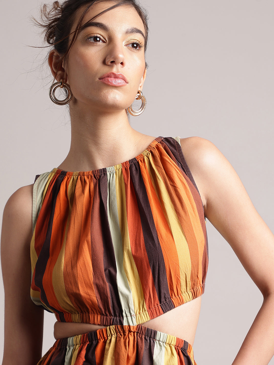 Zaccai Women's Multi Poplin Striped Dress | Grocsy