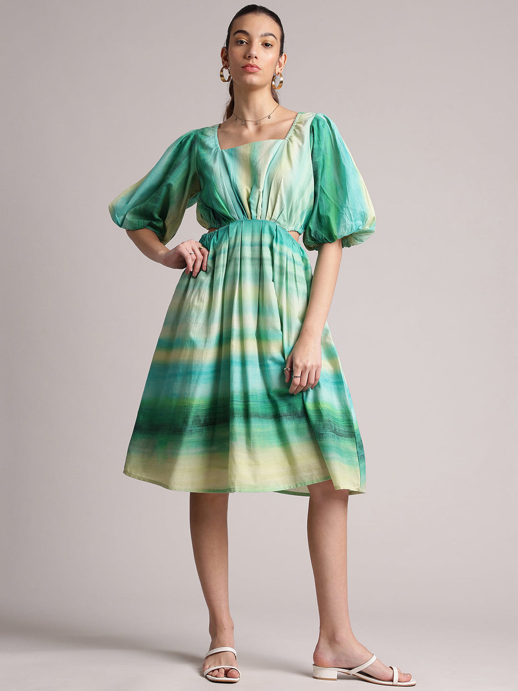 Zaccai Women's Multi Cambric Abstract Dress | Grocsy
