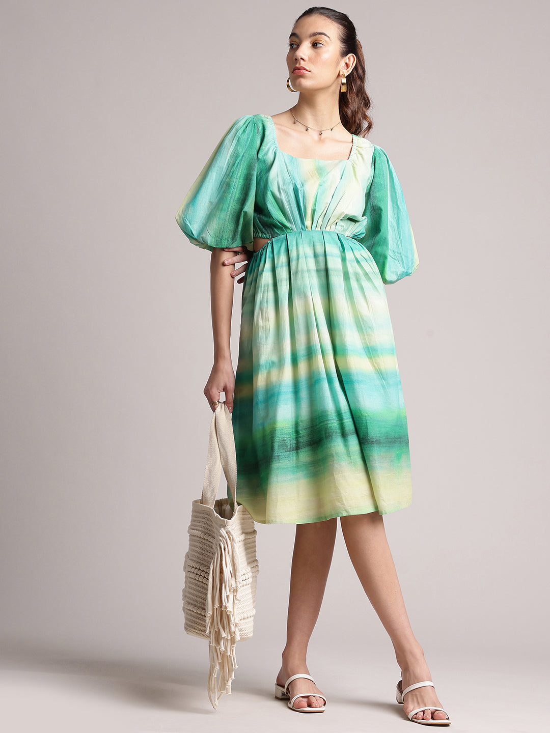 Zaccai Women's Multi Cambric Abstract Dress | Grocsy
