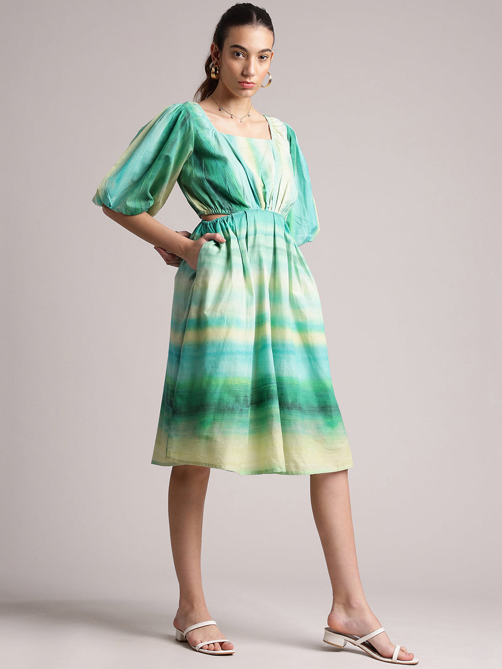 Zaccai Women's Multi Cambric Abstract Dress | Grocsy