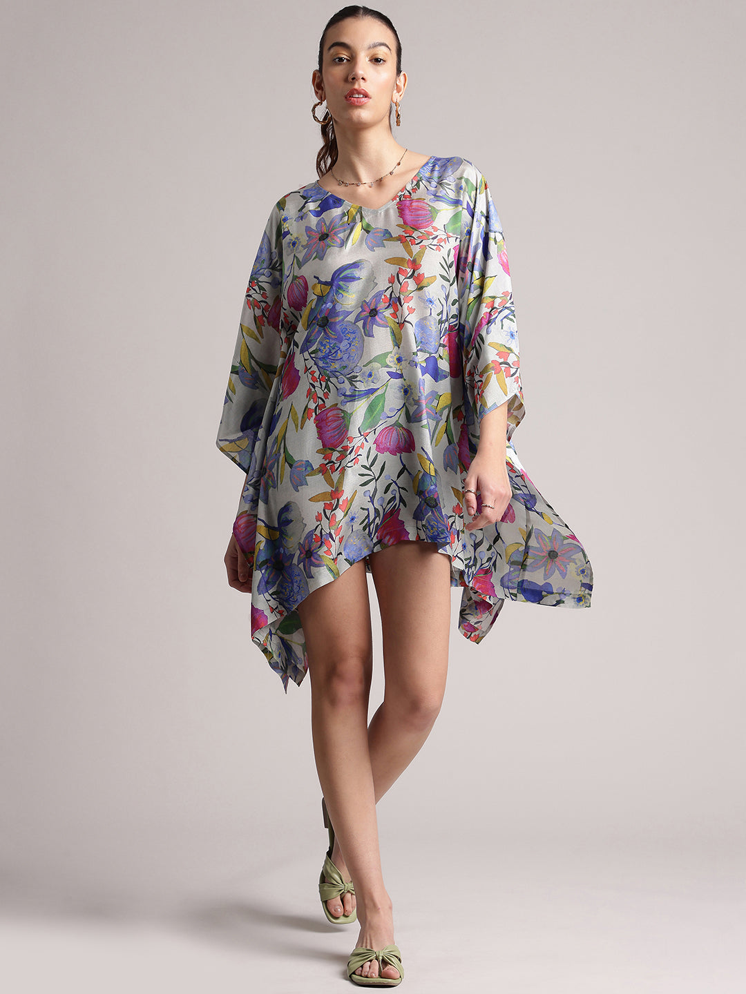 Zaccai Women's White Muslin Tropical Dress | Grocsy