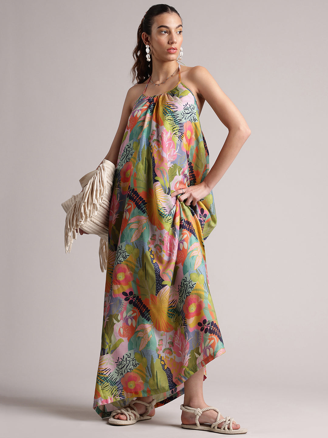 Zaccai Women's Multi Muslin Tropical Dress | Grocsy