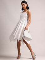 Zaccai Women's White Cambric Schiffli Dress | Grocsy