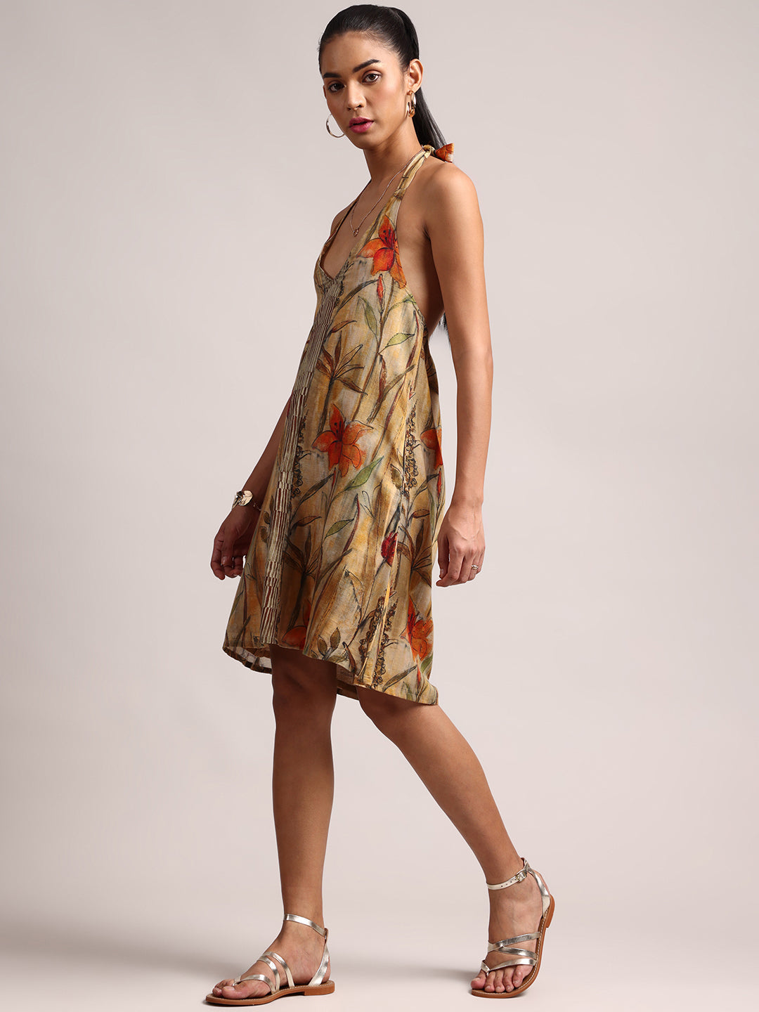 Zaccai Women's Multi Cotton Linen Floral Dress | Grocsy