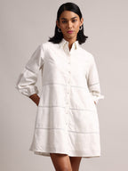 Zaccai Women's White Cambric Schiffli Dress | Grocsy