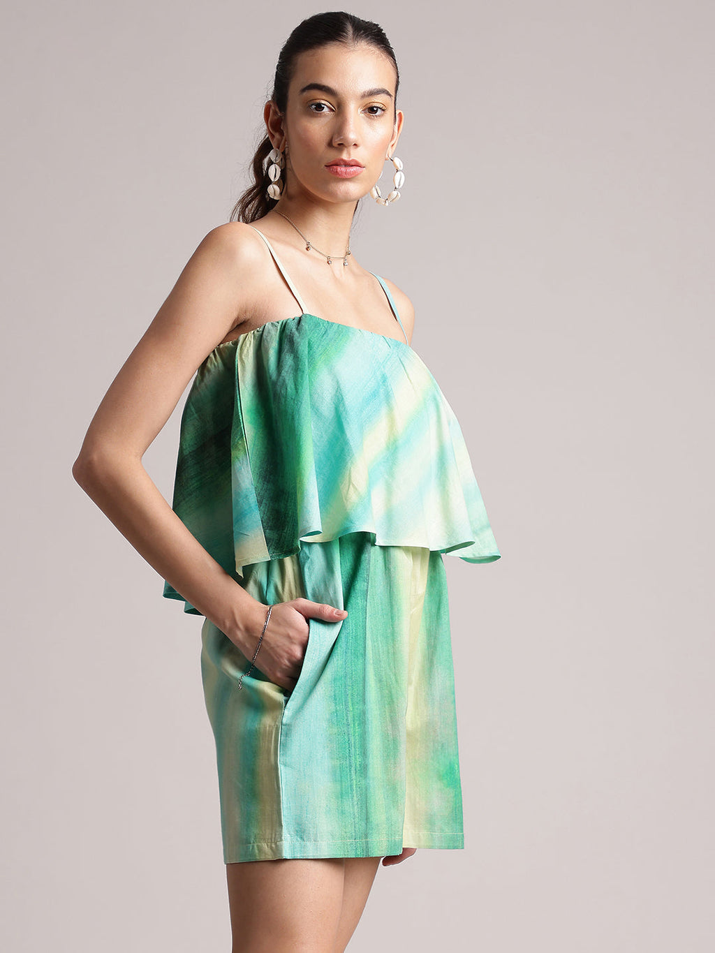 Zaccai Women's Multi Cambric Abstract Jumpsuit | Grocsy