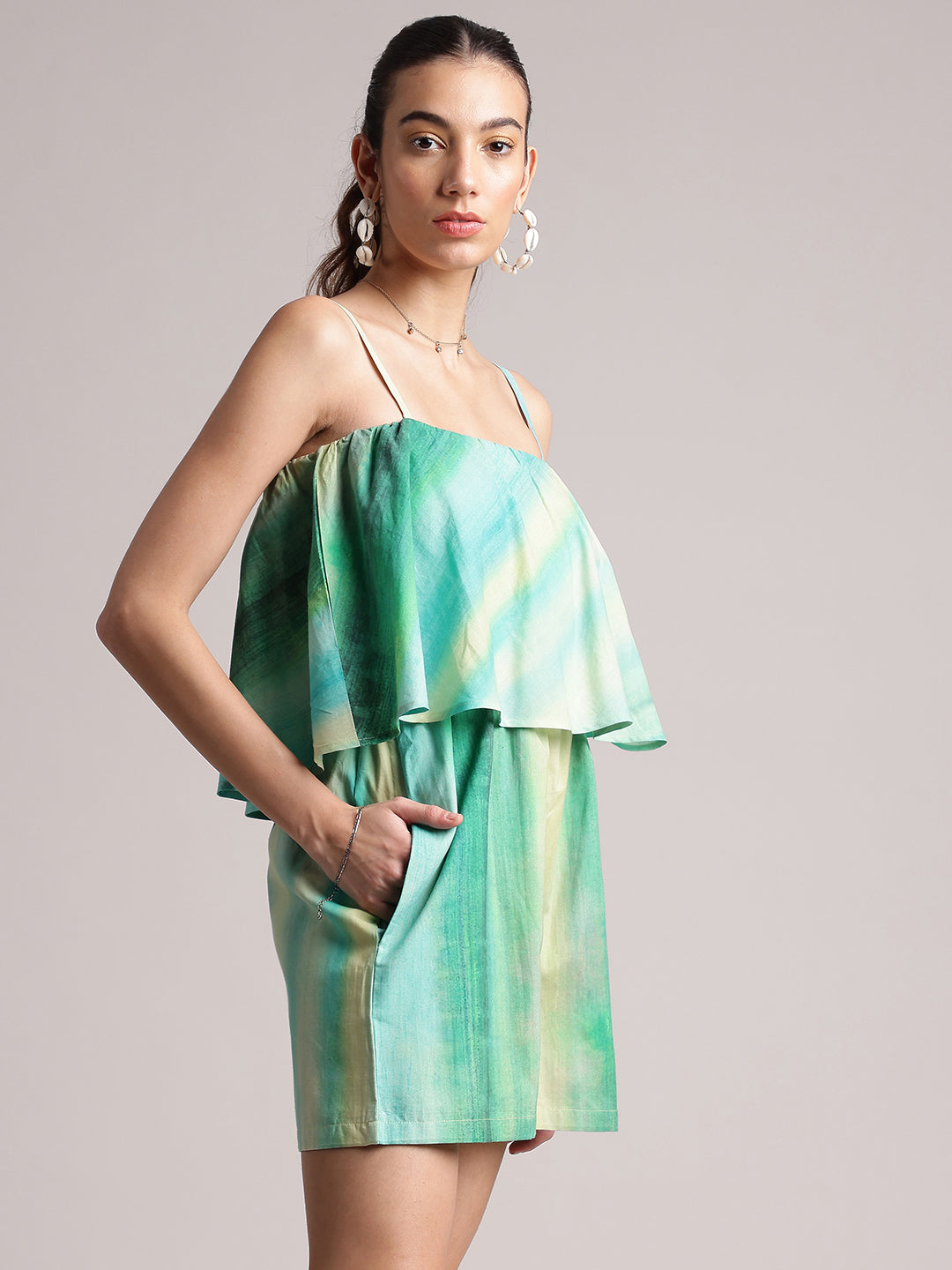 Zaccai Women's Multi Cambric Abstract Jumpsuit | Grocsy