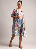 Zaccai Women's Multicolor Muslin Tropical Shrug | Grocsy