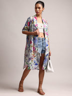 Zaccai Women's Multicolor Muslin Tropical Shrug | Grocsy