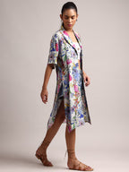 Zaccai Women's Multicolor Muslin Tropical Shrug | Grocsy