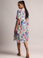 Zaccai Women's Multicolor Muslin Tropical Shrug | Grocsy