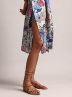 Zaccai Women's Multicolor Muslin Tropical Shrug | Grocsy