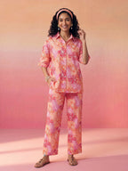 Janasya Multi Straight Cotton Pant Co-ord Sets | Grocsy