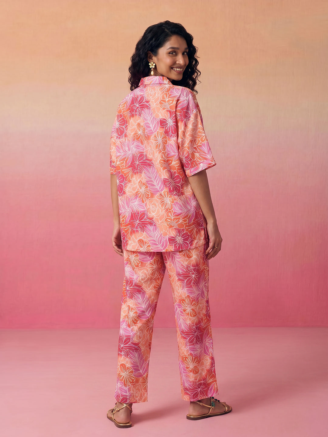 Janasya Multi Straight Cotton Pant Co-ord Sets | Grocsy