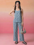 Janasya Off White Straight Cotton Pant Co-ord Sets | Grocsy