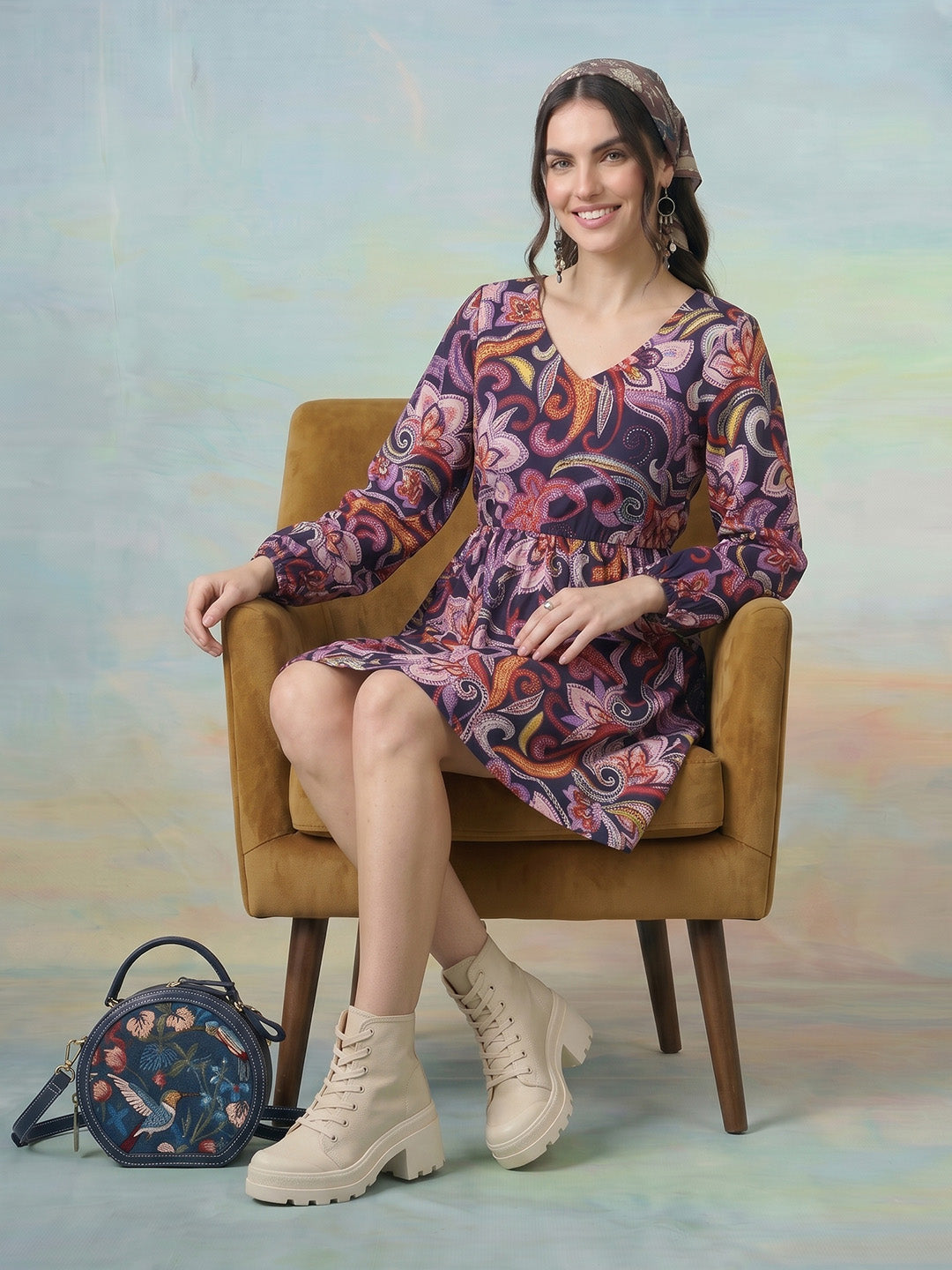 Janasya Multi Fit & Flare Cotton Dress | Grocsy