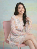 Janasya Off White Fit & Flare Georgette Dress | Grocsy