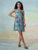 Janasya Multi A-Line Cotton Dress | Grocsy