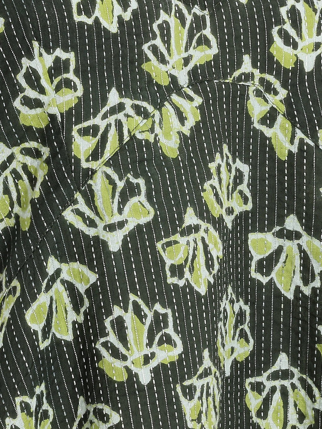 Janasya Olive A-Line Cotton Dress | Grocsy