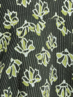 Janasya Olive A-Line Cotton Dress | Grocsy