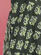 Janasya Olive A-Line Cotton Dress | Grocsy