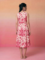 Janasya Cream A-Line Cotton Dress | Grocsy