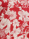 Janasya Red A-Line Cotton Dress | Grocsy