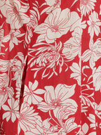 Janasya Red A-Line Cotton Dress | Grocsy